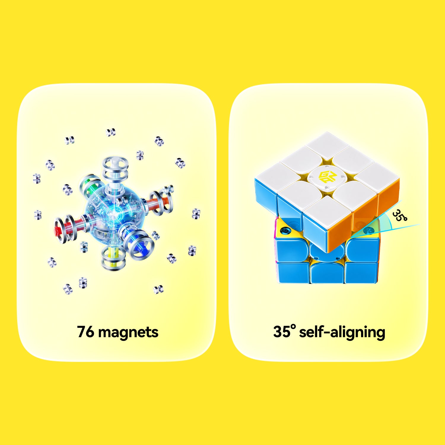 GAN i4 3x3 (Magnetic, MagLev, Ball-Core) - Minions Edition, Bluetooth Smart Cube