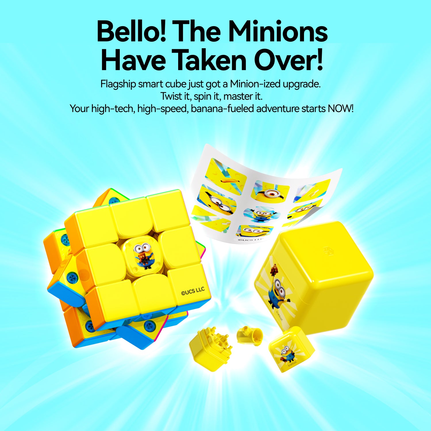 GAN i4 3x3 (Magnetic, MagLev, Ball-Core) - Minions Edition, Bluetooth Smart Cube