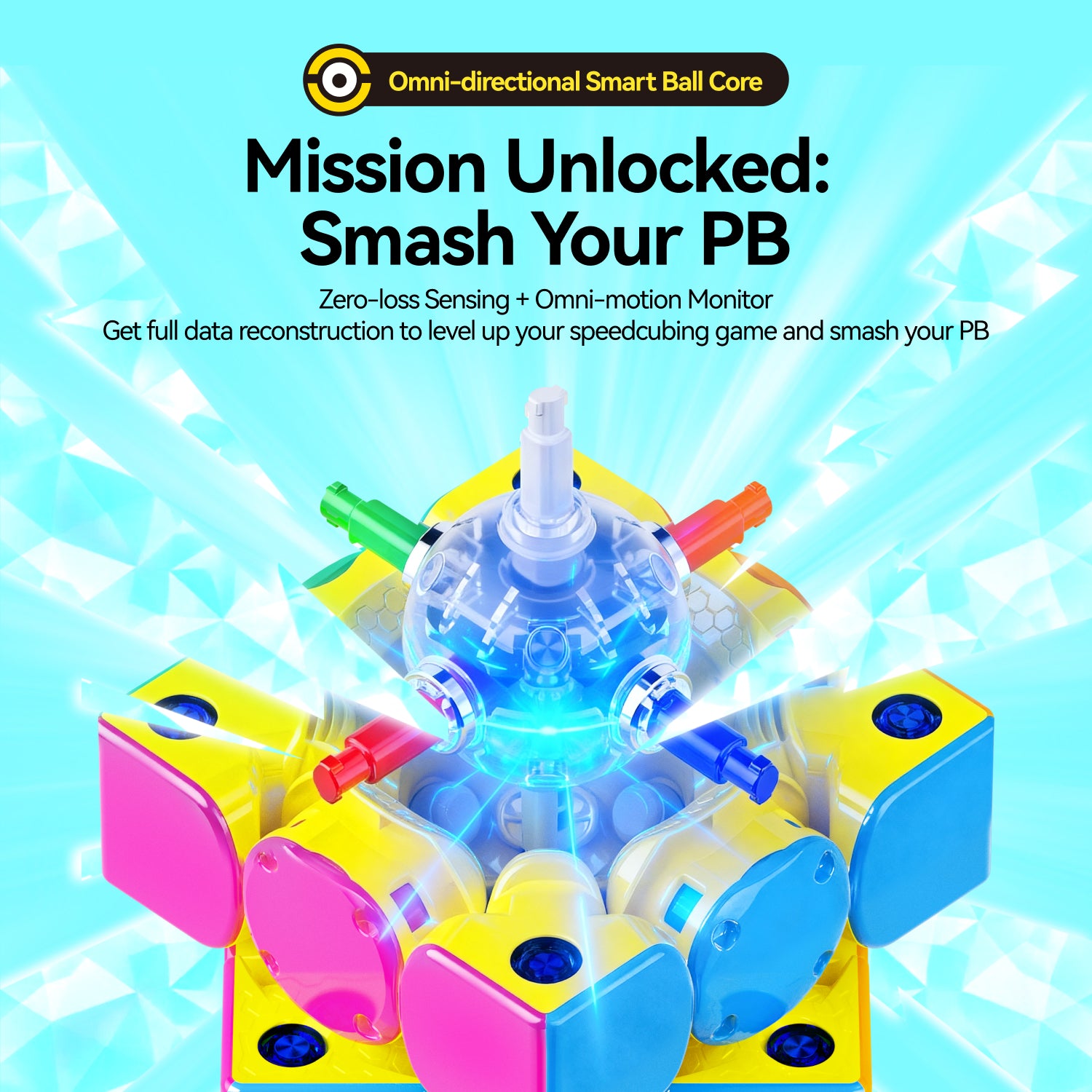 GAN i4 3x3 (Magnetic, MagLev, Ball-Core) - Minions Edition, Bluetooth Smart Cube