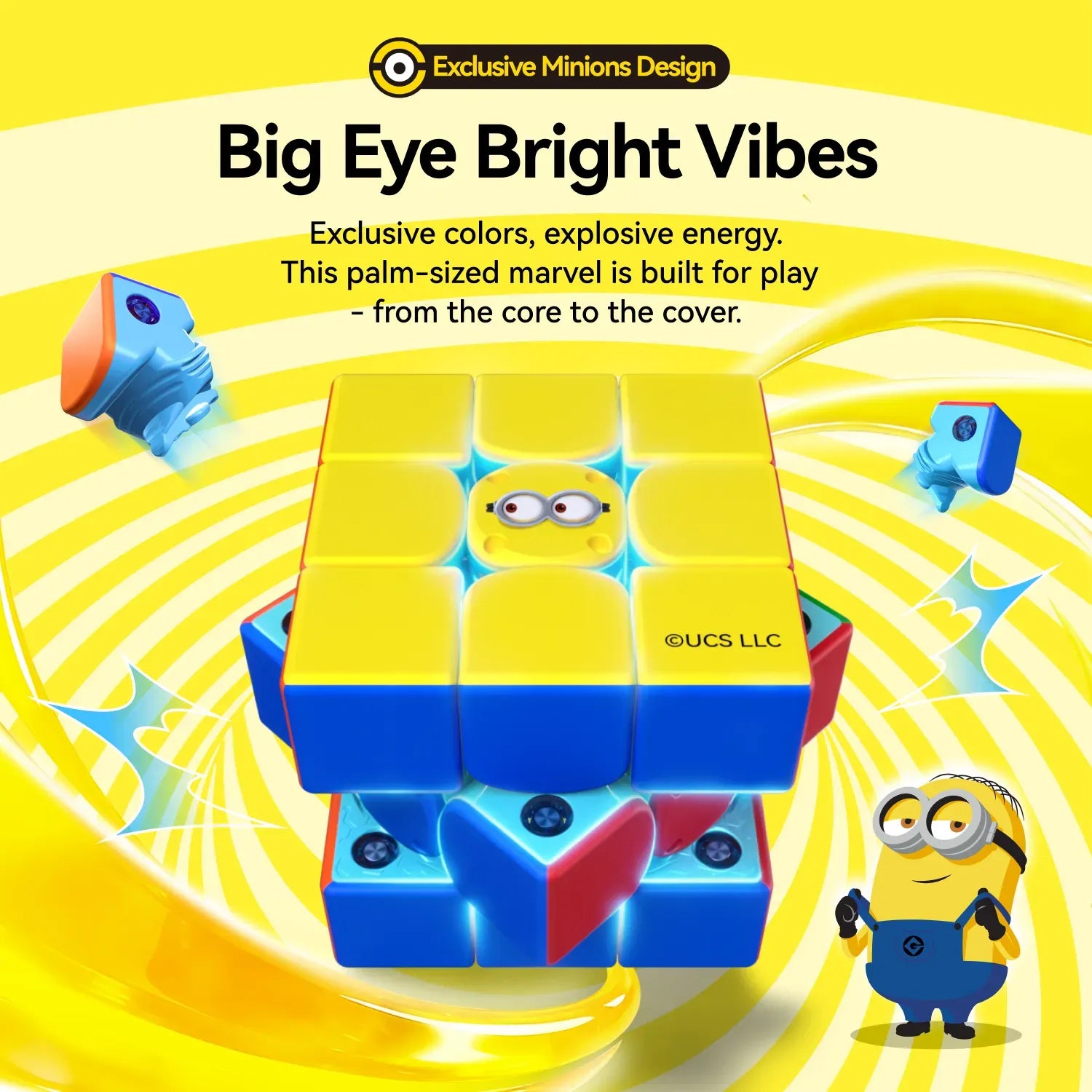 GAN i Carry 4 3x3 (Magnetic) - Minions Edition, Bluetooth Smart Cube