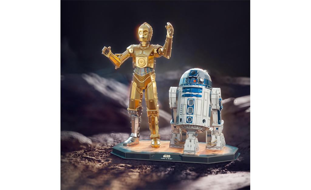 4D Build, Star Wars C-3PO & R2-D2 3D Model Kit | SpeedCubeShop