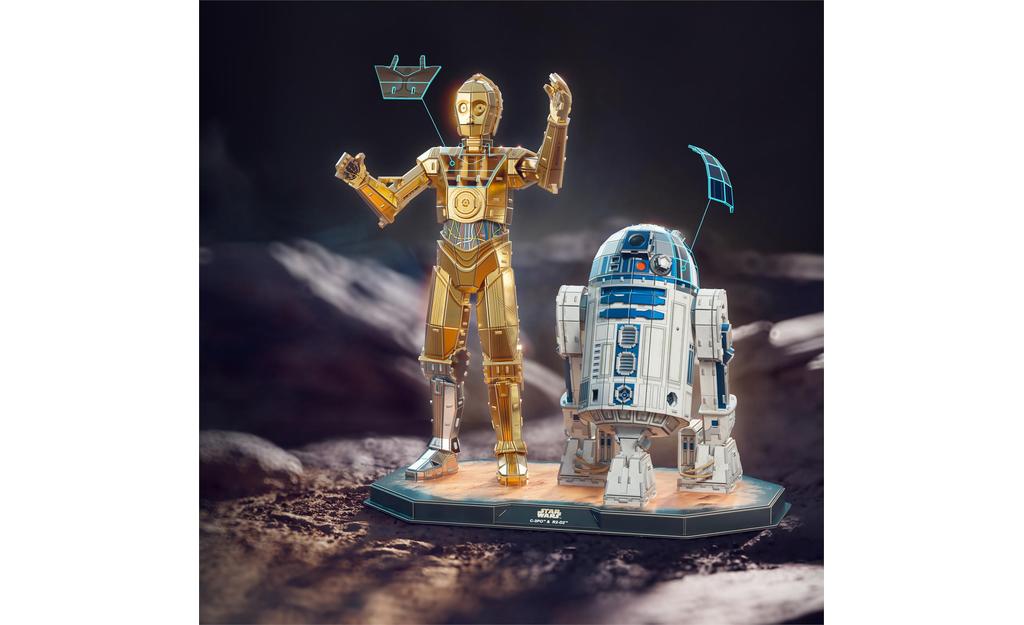 4D Build, Star Wars C-3PO & R2-D2 3D Model Kit | SpeedCubeShop