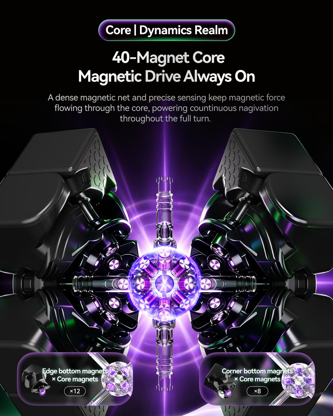 GAN 17 MagDrive stickerless magnetic 3x3 speed cube detail