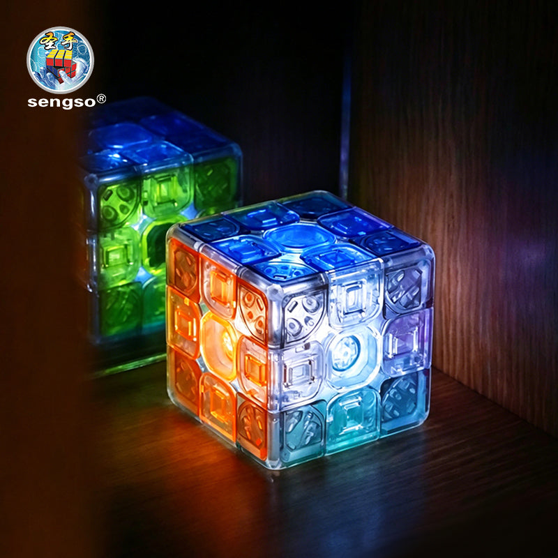 ShengShou Lustrous Light-Up 3x3 (Magnetic) - Jelly Edition