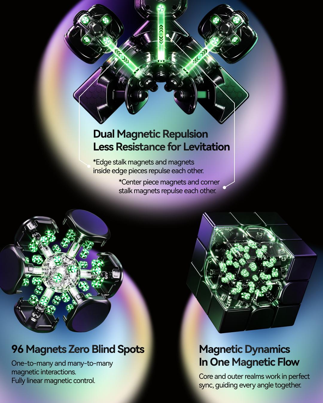 GAN 17 MagDrive stickerless magnetic 3x3 speed cube detail
