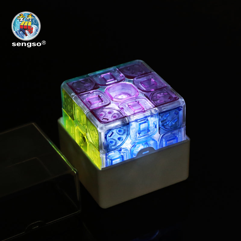 ShengShou Lustrous Light-Up 3x3 (Magnetic) - Jelly Edition