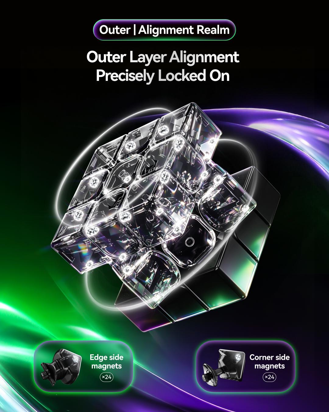 GAN 17 MagDrive stickerless magnetic 3x3 speed cube detail