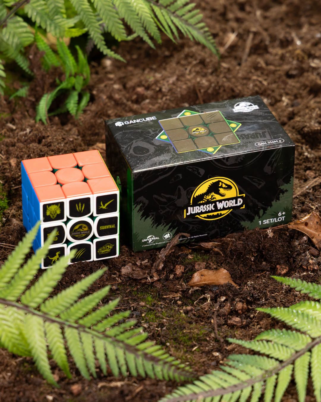 GAN 356 ME 3x3 (Magnetic) - Jurassic World Edition