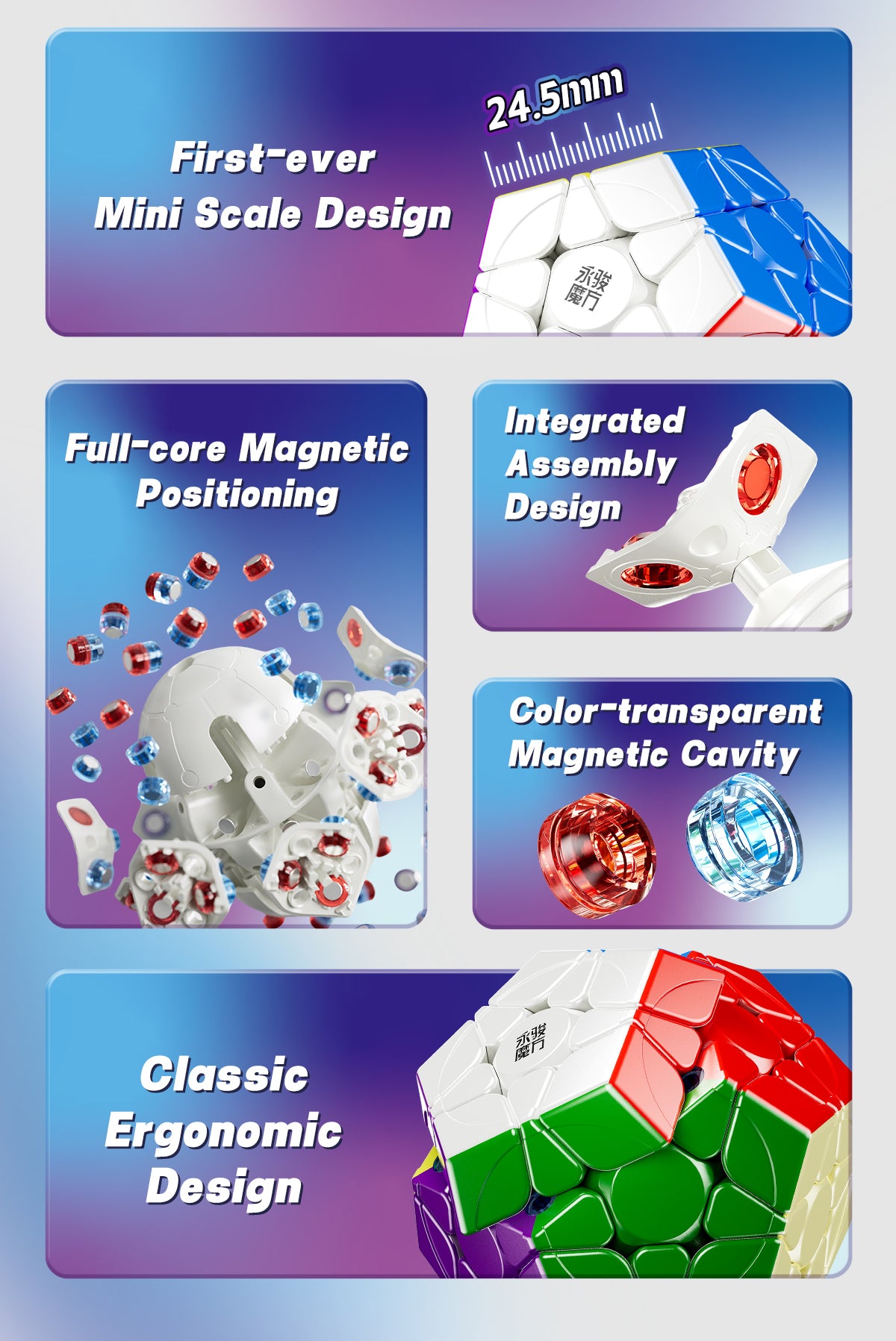 YJ Pocket Megaminx Mini (Magnetic, Ball-Core) - 5.5cm