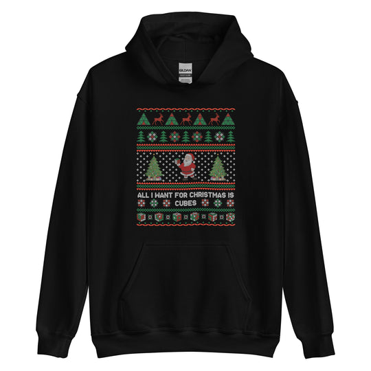 All I Want For Christmas Is Cubes - Rubik's Cube Hoodie | SpeedCubeShop