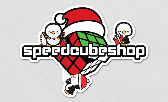 Christmas Penguins Decal Sticker | SpeedCubeShop