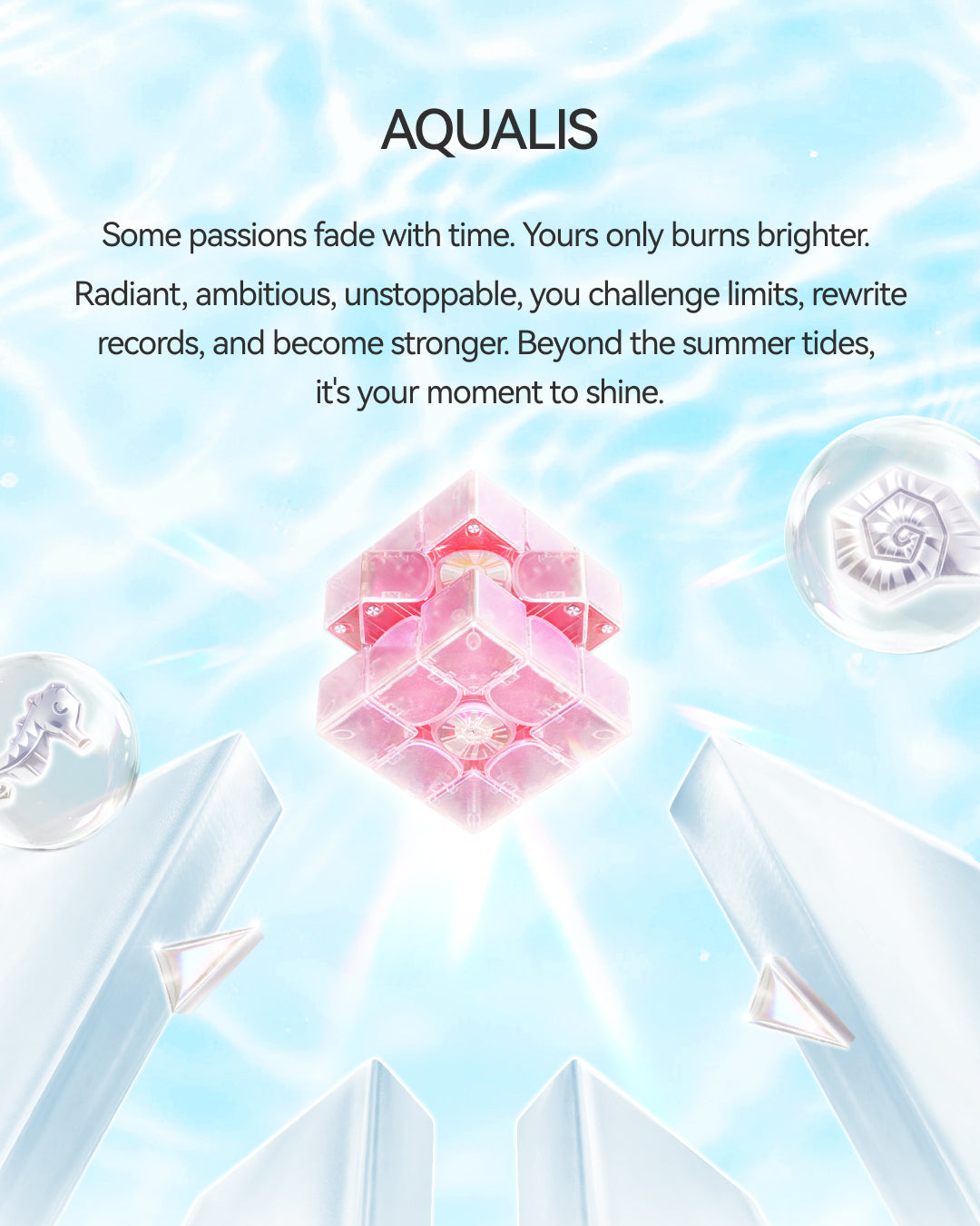 GAN 16 3x3 Max Aqualis (Magnetic, MagLev, Core Magnets, UV Coated) - Limited Edition