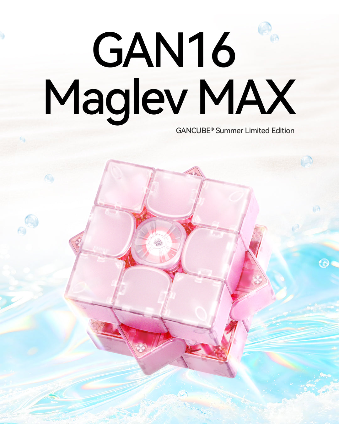 GAN 16 3x3 Max Aqualis (Magnetic, MagLev, Core Magnets, UV Coated) - Limited Edition