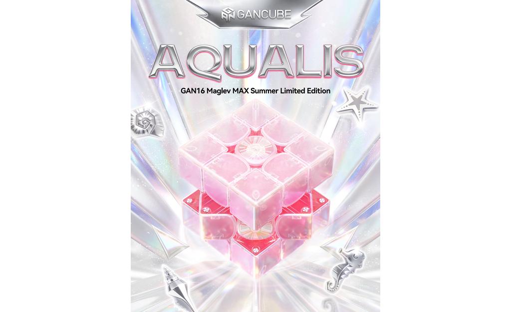 GAN 16 Max Aqualis Limited Edition magnetic 3x3 speed cube angled
