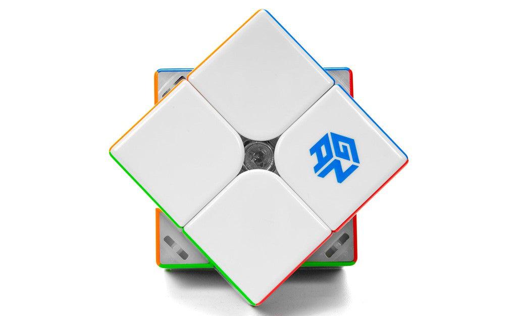 GAN 251M, 2x2 Magnetic Speed Cube Gans 251 M Mini Cube with Extra GES  (Stickered)