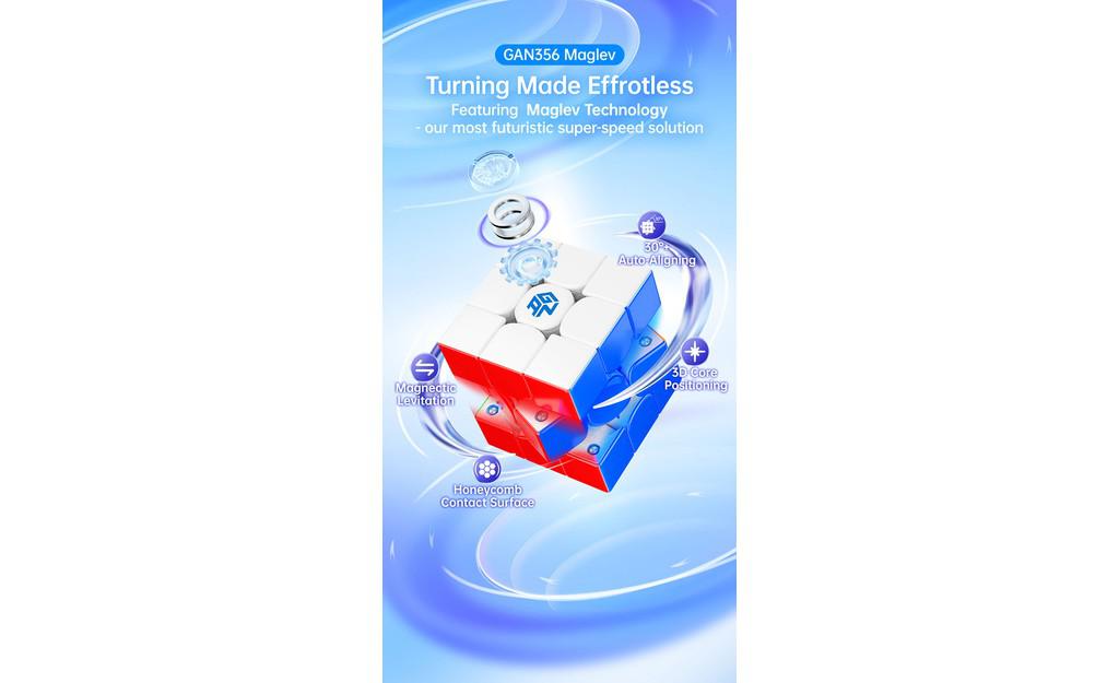 GAN 356 3x3 (Magnetic, MagLev, Core Magnets, UV Coated) | SpeedCubeShop