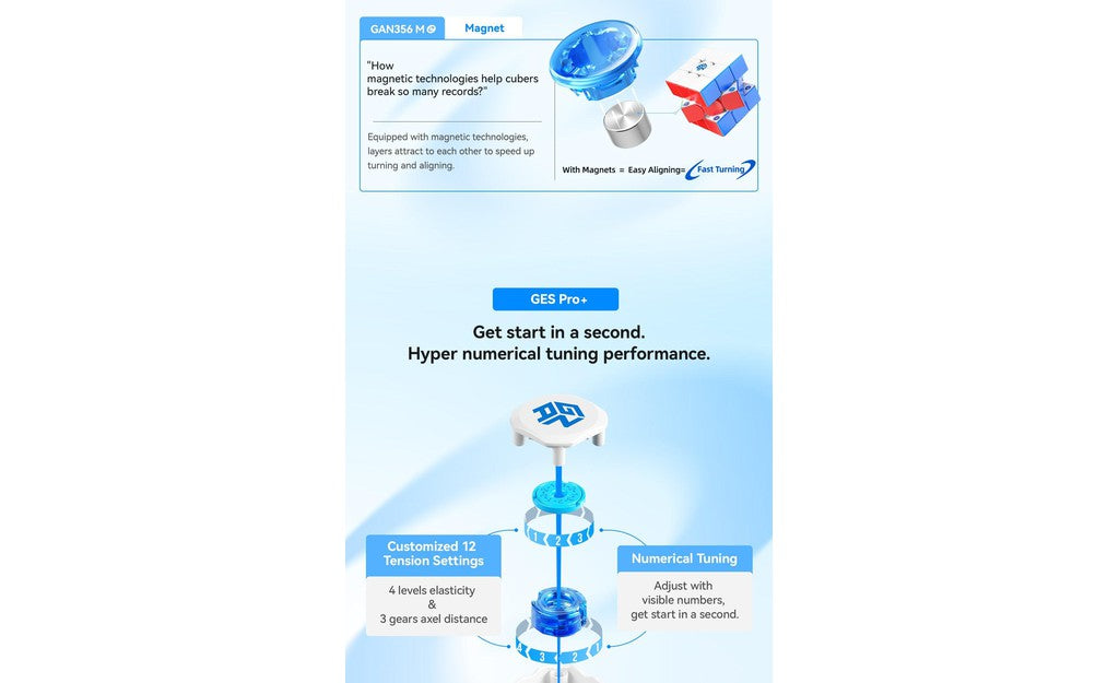 GAN 356 ME 3x3 V2 (Magnetic) | SpeedCubeShop