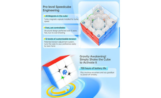 GAN 356 (i Carry 2) 3x3 Bluetooth Smart Cube (UV Coated) | SpeedCubeShop