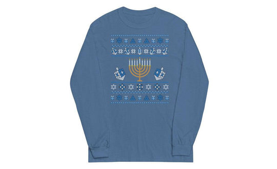 Hanukkah Rubik's Cube Long Sleeve Shirt | SpeedCubeShop