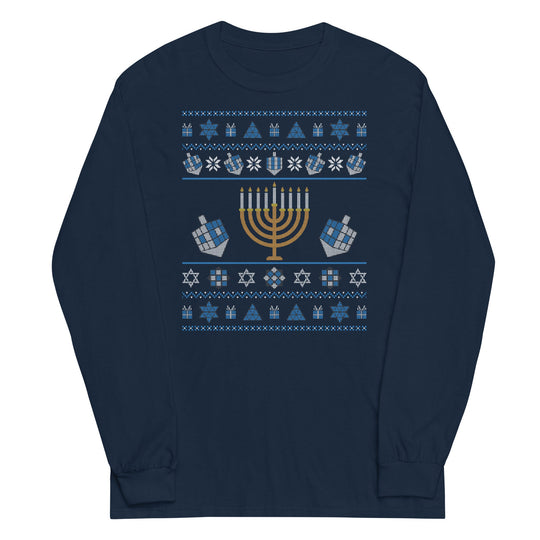 Hanukkah Rubik's Cube Long Sleeve Shirt | SpeedCubeShop