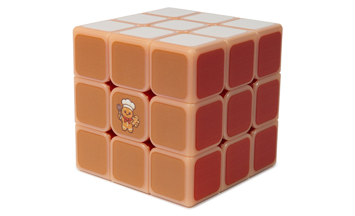 Gingerbread Baker Christmas 3x3 speed cube, solved