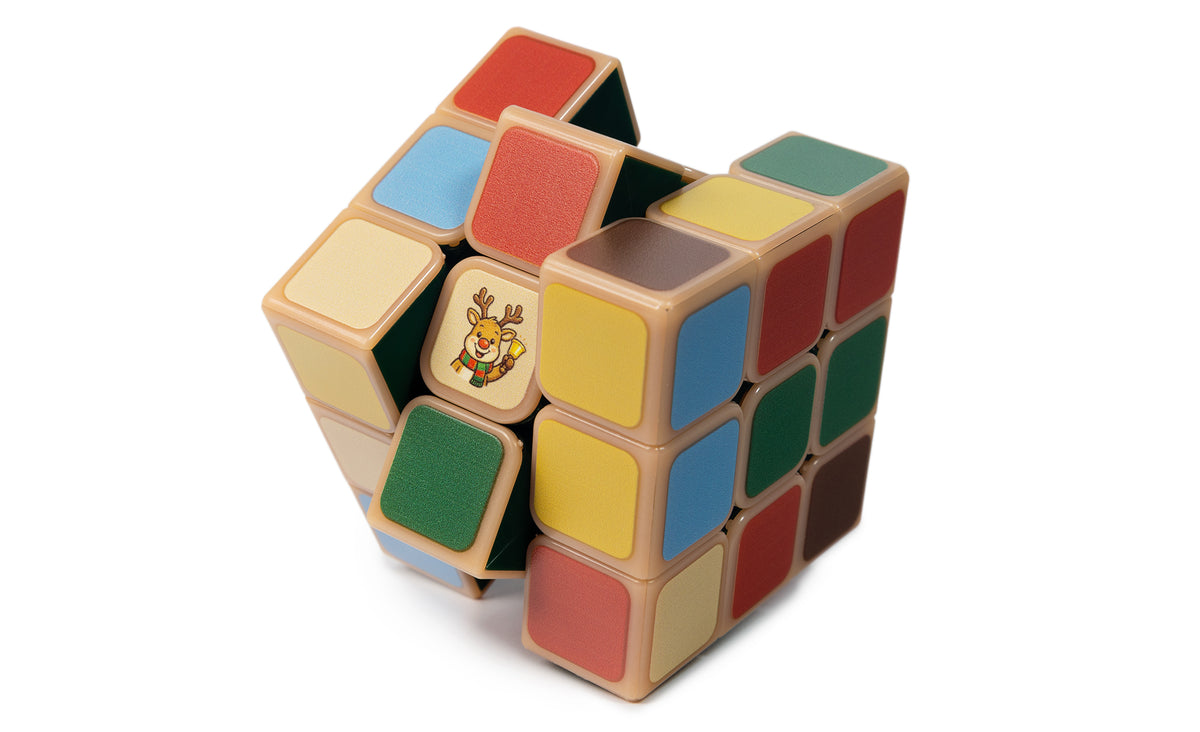 Reindeer Bellkeeper Christmas 3x3 speed cube, scrambled