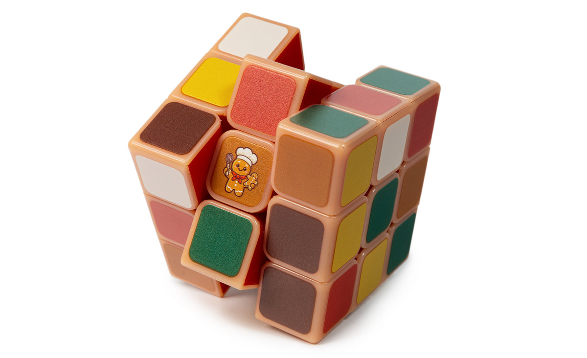 Gingerbread Baker Christmas 3x3 speed cube, scrambled