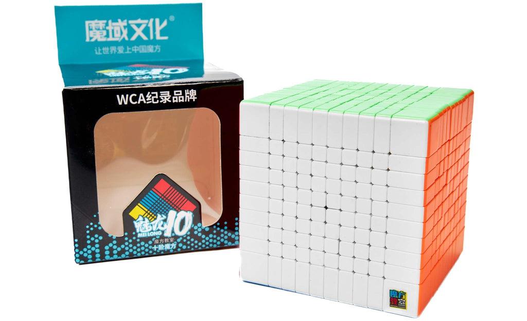  CuberSpeed Moyu MoFang JiaoShi Meilong 10x10 stickerless Cube  MFJS MEILONG 10x10x10 Cubing Classroom Speed Cube : Toys & Games