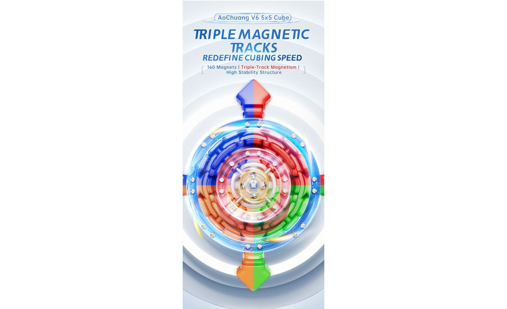 MoYu AoChuang 5x5 V6 Triple-Track (Magnetic, Ball-Core, UV Coated) | SpeedCubeShop