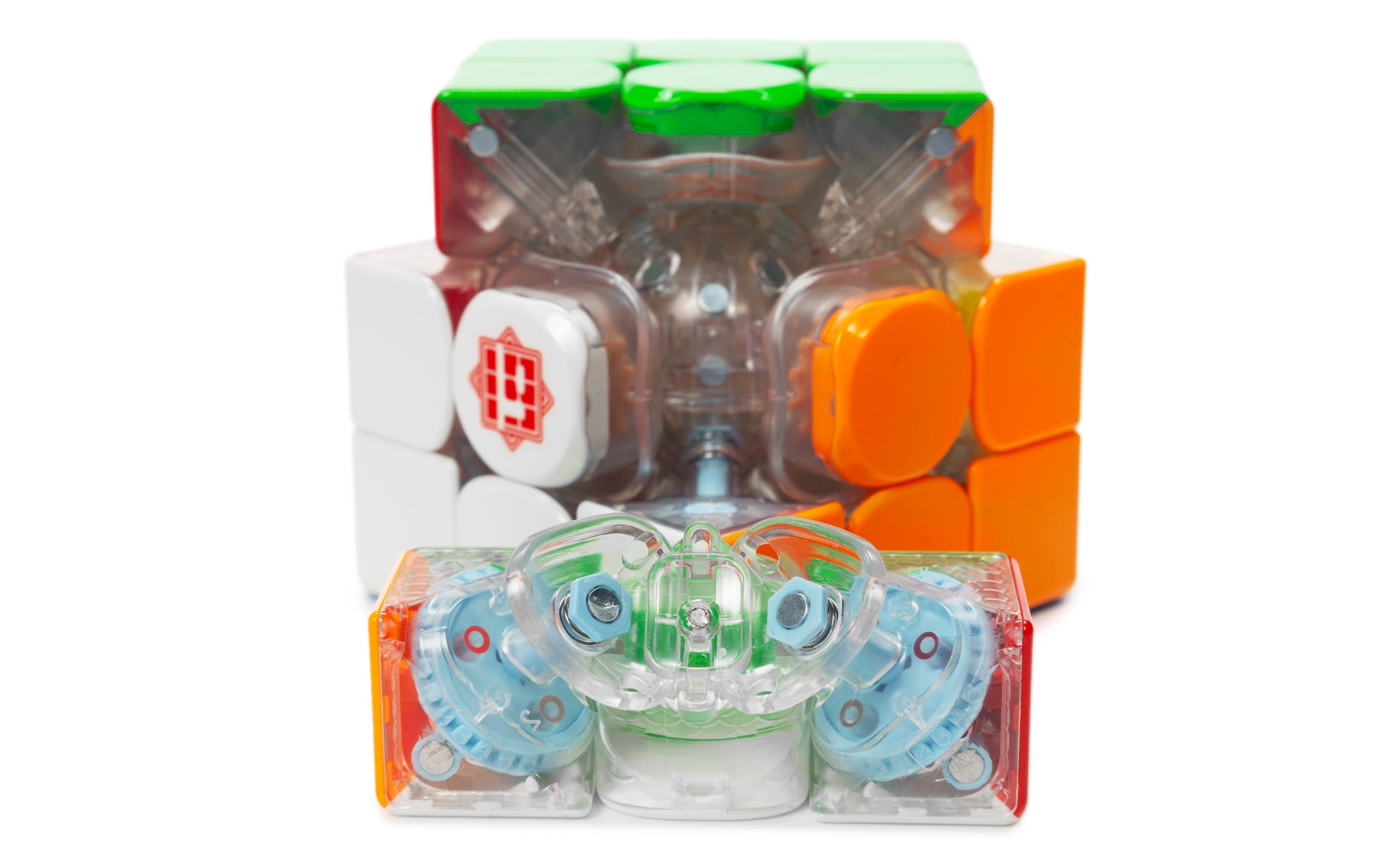 MoYu Super AoLong 3x3 Magnetic MagLev 20-Magnet Ball-Core UV Coated 19th Anniversary Edition stickerless detail