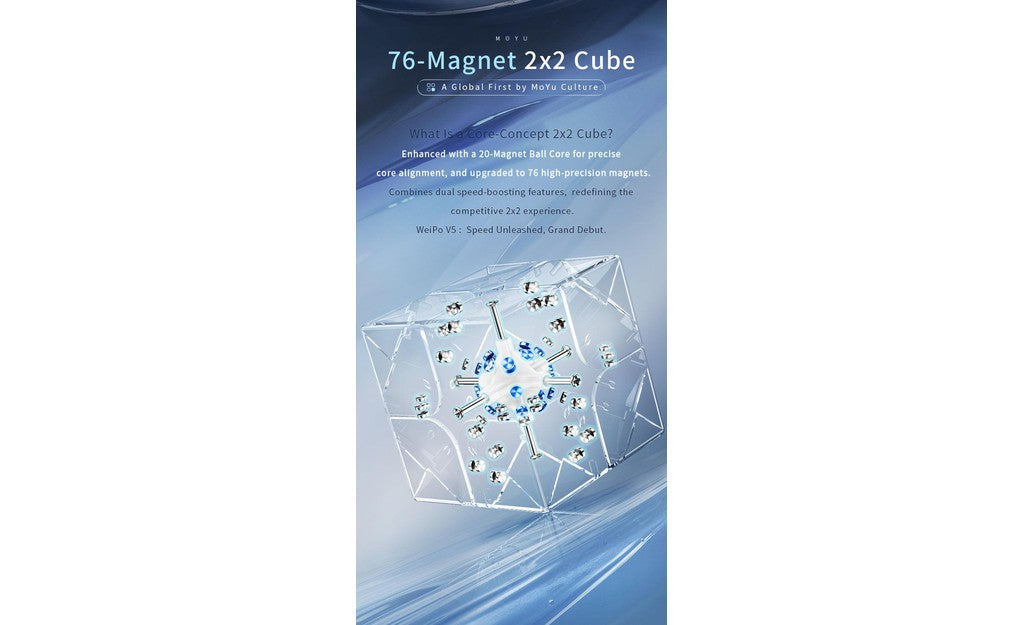 MoYu WeiPo 2x2 V5 (Magnetic, 20-Magnet Ball-Core, UV Coated) | SpeedCubeShop