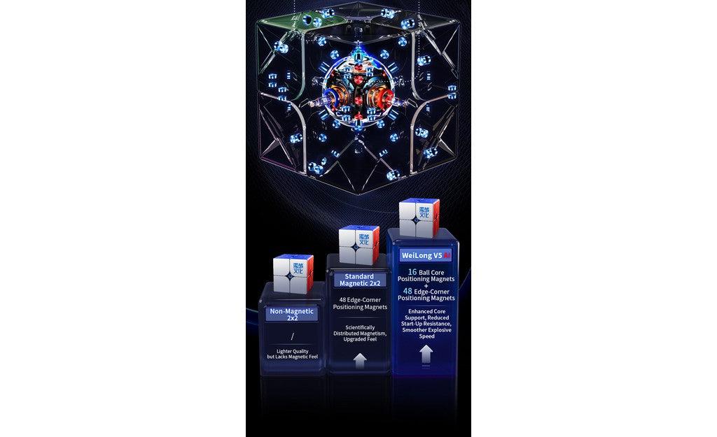 MoYu WeiPo AI 2x2 V5 (Magnetic, Ball-Core) - Bluetooth Smart Cube | SpeedCubeShop