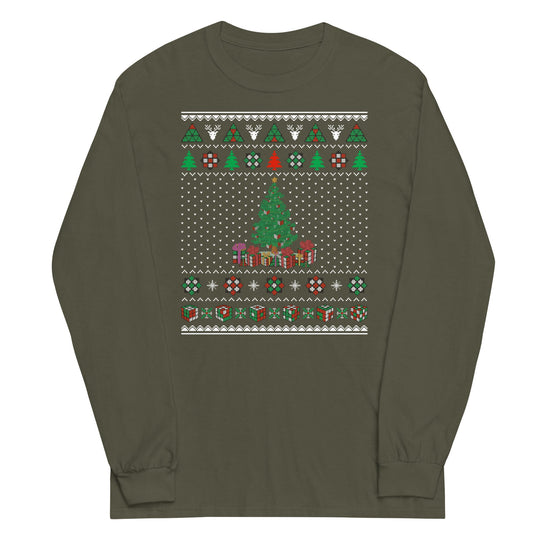 Rubik's Cube Christmas Tree Long Sleeve Shirt | SpeedCubeShop