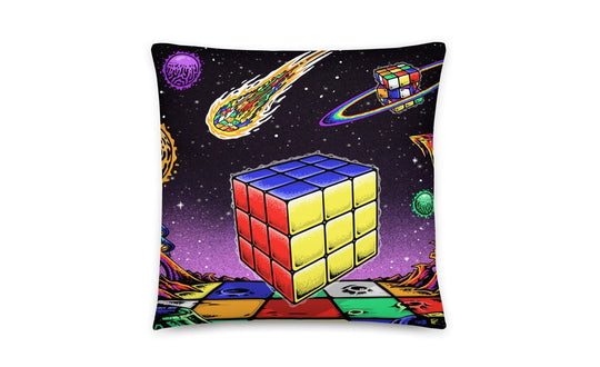 Rubik's Cube In Space Pillow | SpeedCubeShop