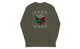 Rubik's Cube Ugly Christmas Long Sleeve Shirt | SpeedCubeShop