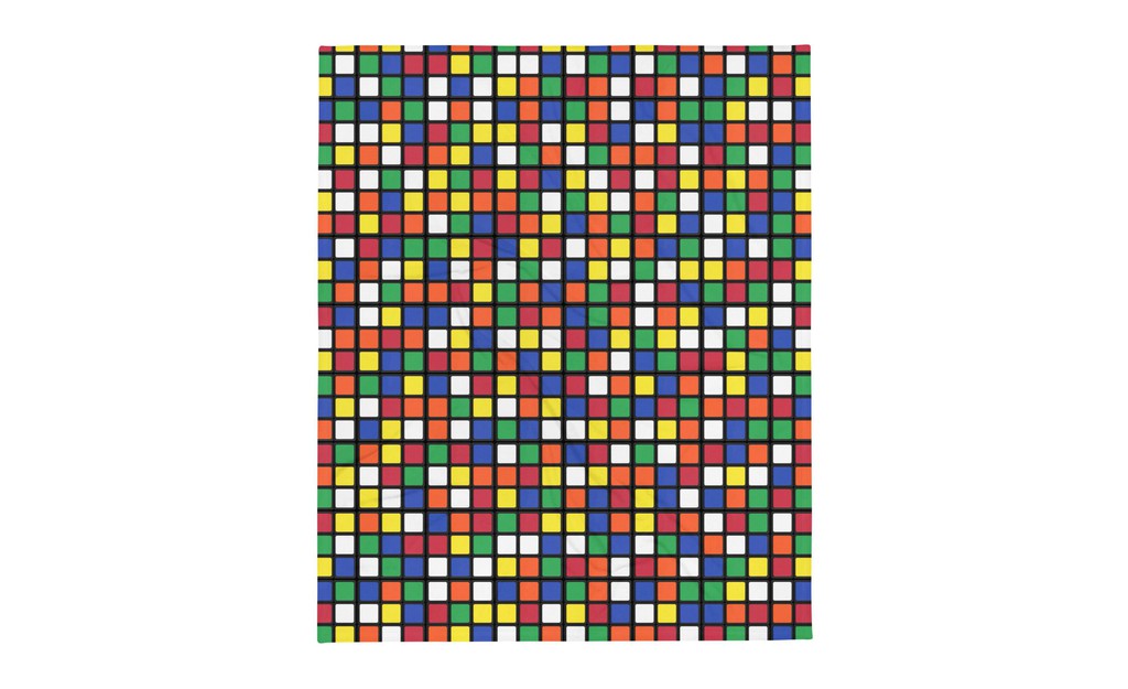Scrambled Rubik's Cube Throw Blanket | SpeedCubeShop