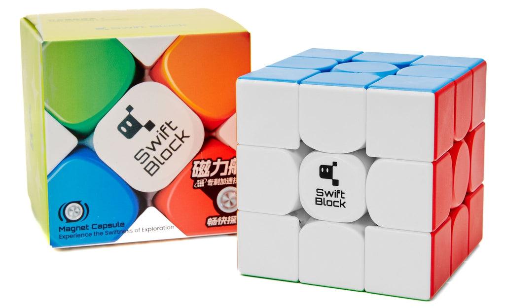 Swift Block 355S Magnetic 3x3 Speed Cube, 48 Magnets Classic Magic Cube Original Stickerless Fast Smooth Great Corner-Cutting Solving Puzzle Game