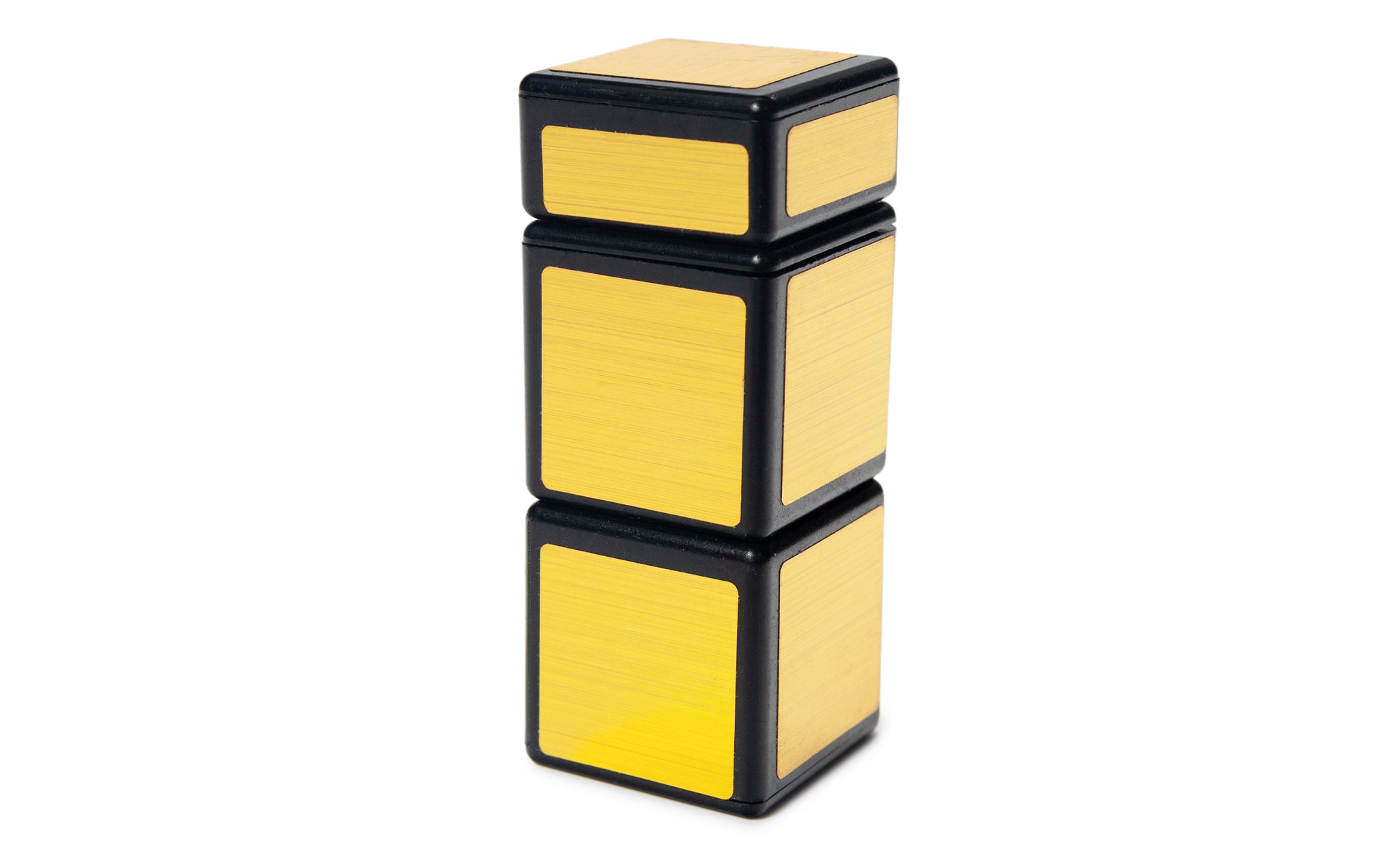 Ziina Star Mirror 1x1x3 black (gold stickers) Cuboid angled