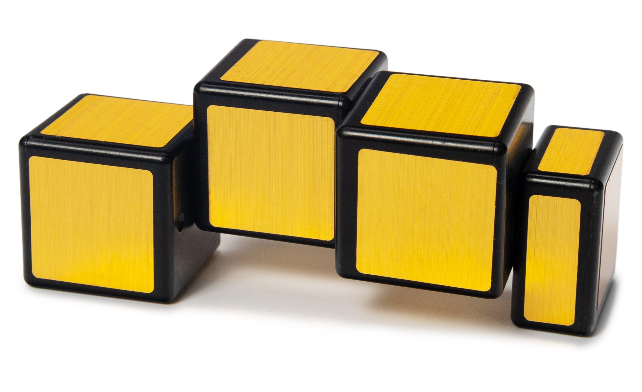 Ziina Star Mirror 1x1x4 black (gold stickers) Cuboid in hand
