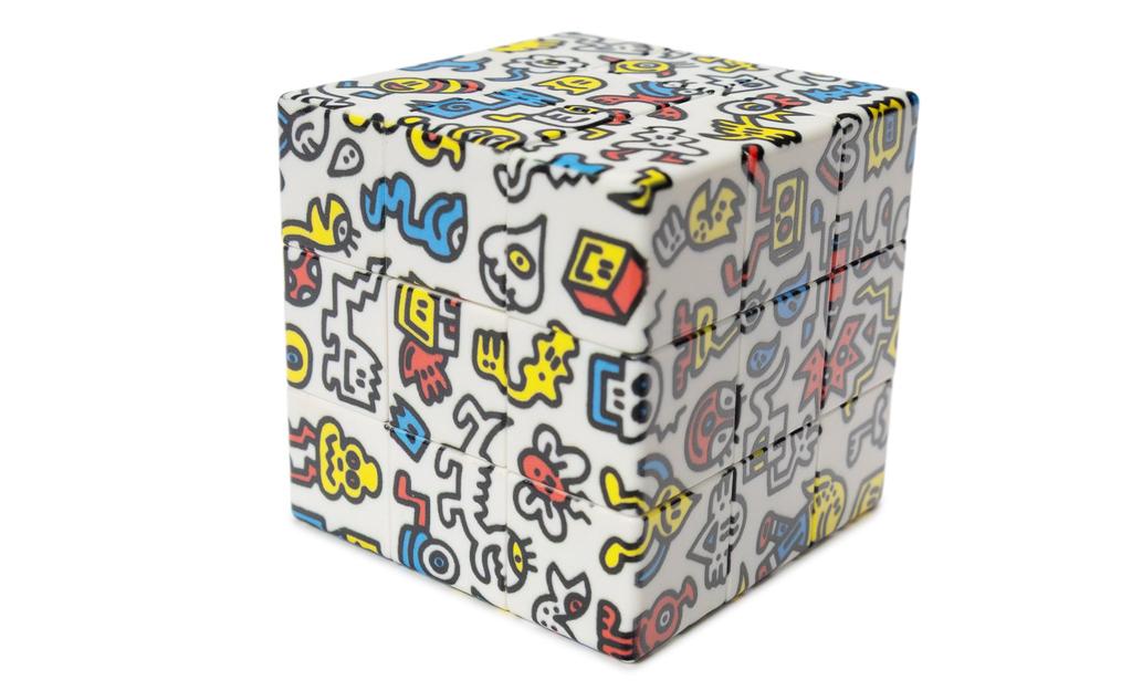 Ziina Star Alien Graffiti 3x3 (UV Printed) - 5.5cm