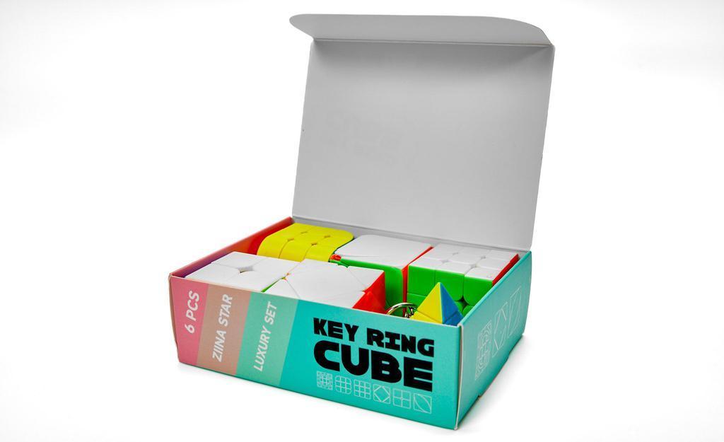 Mini Rectangular Keychain Box Ziina Star Mini Keychain Cube Gift Box (Set A) | Shape Mod Puzzle