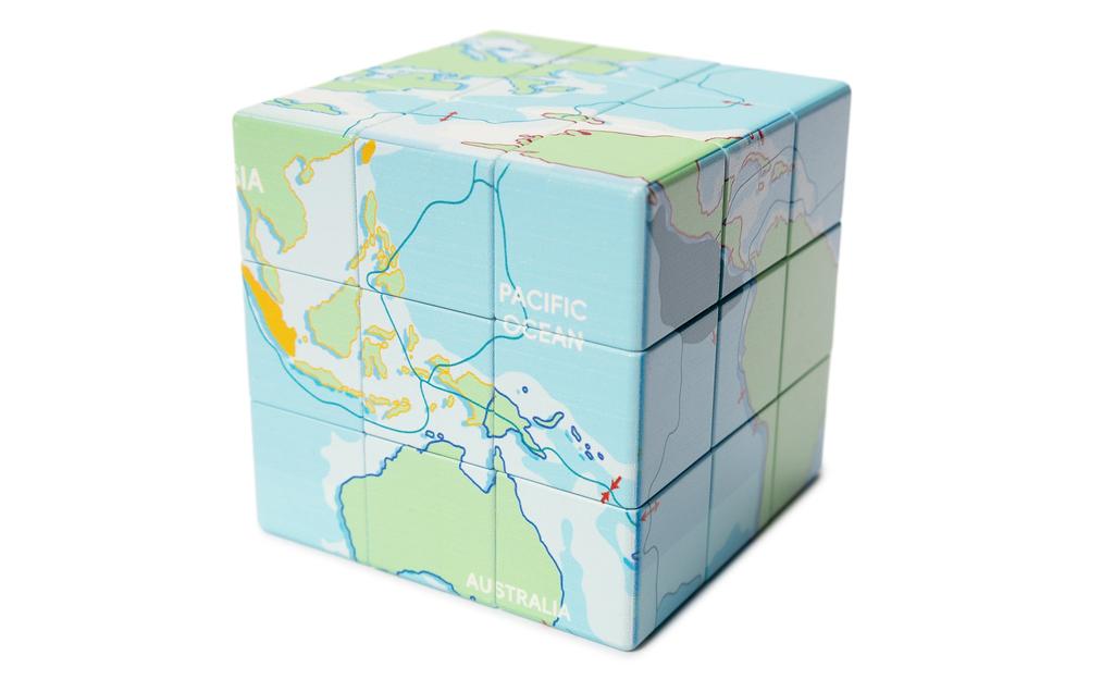 Ziina Star World Map 3x3 V1 (UV Printed) - 5.5cm