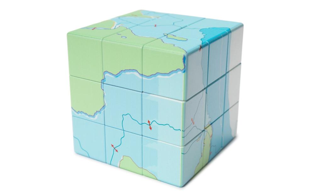 Ziina Star World Map 3x3 V1 (UV Printed) - 5.5cm