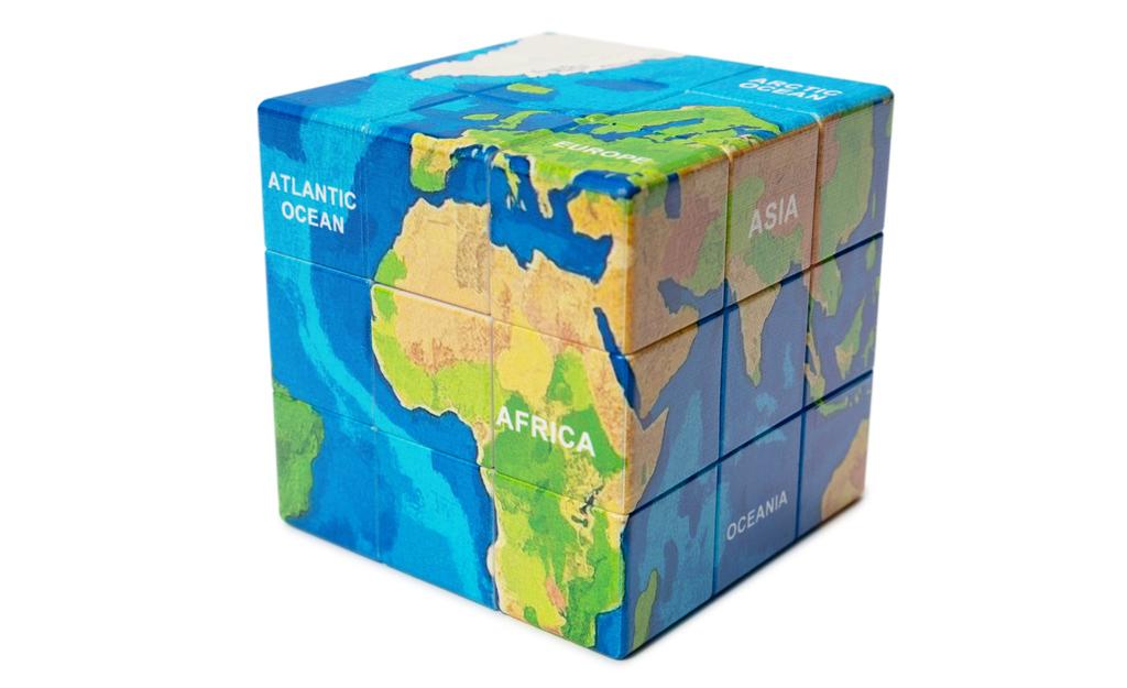 Ziina Star World Map 3x3 V3 (UV Printed) - 5.5cm