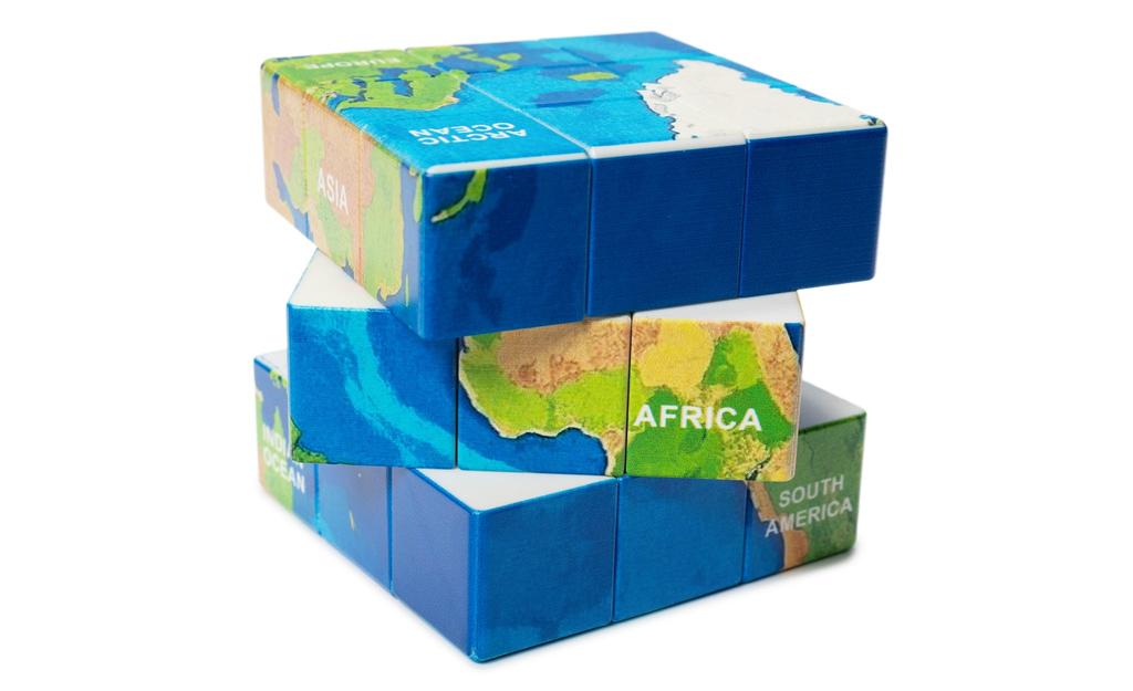 Ziina Star World Map 3x3 V3 (UV Printed) - 5.5cm