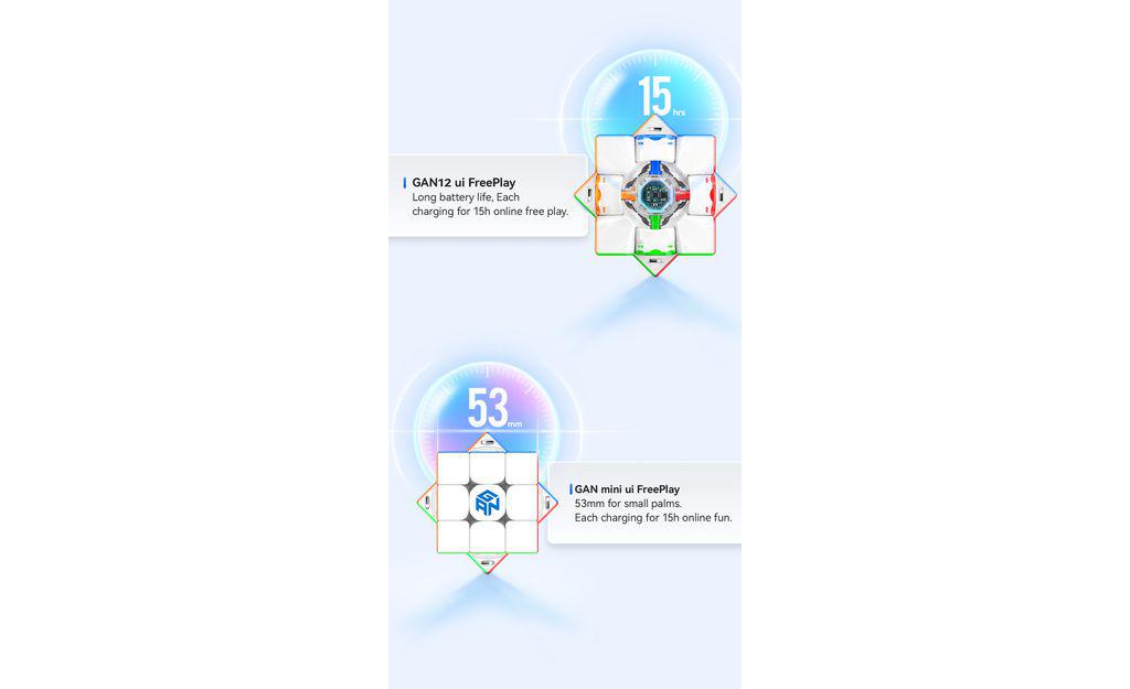 GAN 12 UI Free Play 3x3 Bluetooth Smart Cube - PowerPod Charger (Magnetic, UV Coated) | SpeedCubeShop