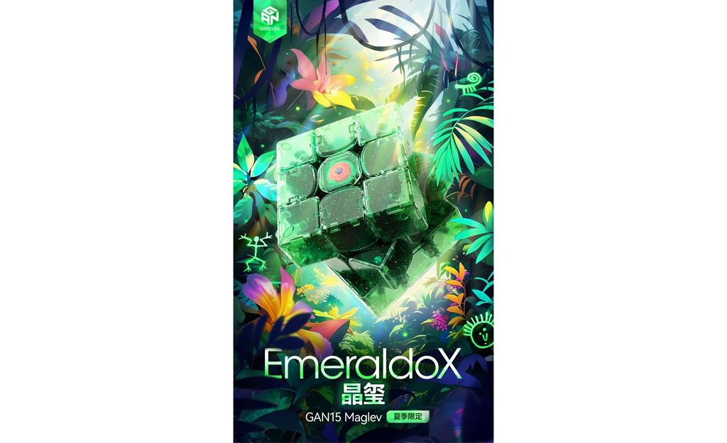 GAN 15 3x3 Emerald (Magnetic, MagLev, Core Magnets, UV Coated) - Limited Edition | SpeedCubeShop