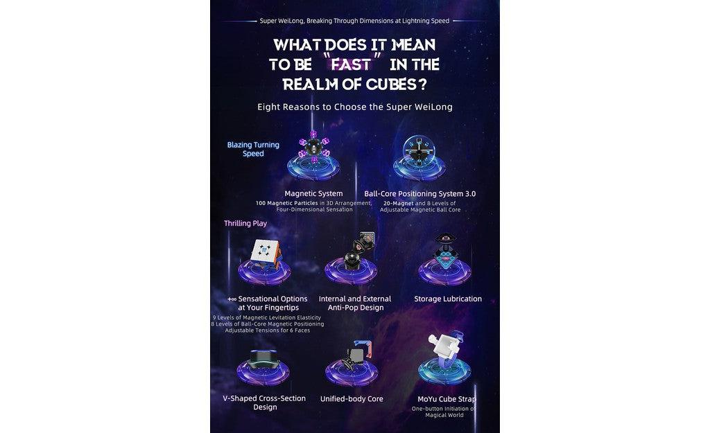 MoYu Super WeiLong 3x3 (Magnetic, MagLev, 20-Magnet Ball-Core, UV Coated) | SpeedCubeShop