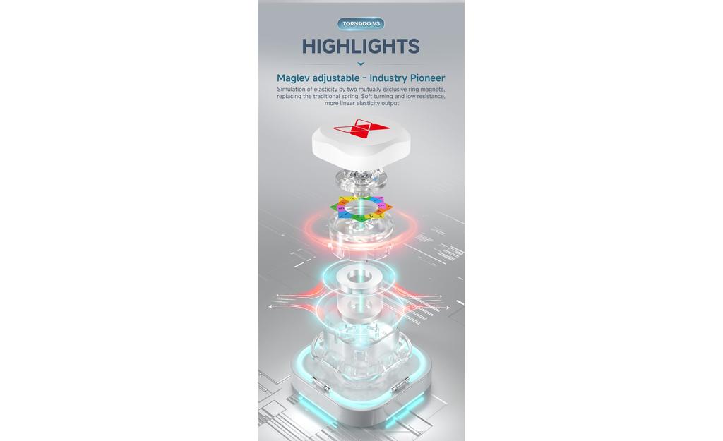 X-Man Tornado 3x3 V3 Pioneer (Magnetic, MagLev, Core Magnets) - Aurora Limited Edition | SpeedCubeShop