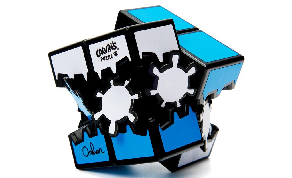 Bram & Oskar Gear 2x2 Cube - Blue/White